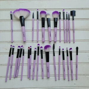 Set Of 29 Professional Makeup Brush Set Conjunto  Maquillaje Brochas Purple R3